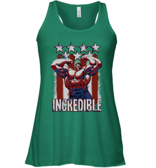 Marvel Hulk Incredible Stars and Stripes Women's Racerback Tank Women's Racerback Tank - skytshirtshop