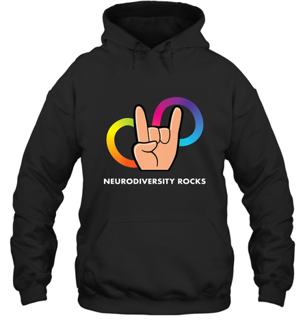Neurodiversity Rocks Shirt Brain Autism Awareness Hooded Sweatshirt Hooded Sweatshirt / Black / S Hooded Sweatshirt - skytshirtshop