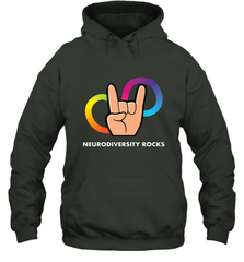 Neurodiversity Rocks Shirt Brain Autism Awareness Hooded Sweatshirt Hooded Sweatshirt - skytshirtshop