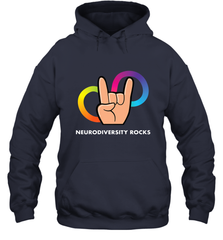 Neurodiversity Rocks Shirt Brain Autism Awareness Hooded Sweatshirt Hooded Sweatshirt - skytshirtshop