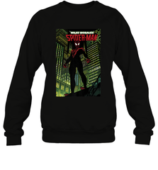 Marvel Miles Morales_ Spider Man Comic Cover Crewneck Sweatshirt Crewneck Sweatshirt - skytshirtshop