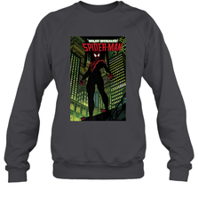 Marvel Miles Morales_ Spider Man Comic Cover Crewneck Sweatshirt Crewneck Sweatshirt - skytshirtshop