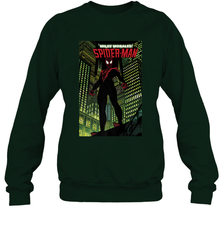 Marvel Miles Morales_ Spider Man Comic Cover Crewneck Sweatshirt Crewneck Sweatshirt - skytshirtshop