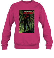 Marvel Miles Morales_ Spider Man Comic Cover Crewneck Sweatshirt Crewneck Sweatshirt - skytshirtshop