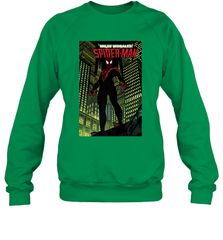 Marvel Miles Morales_ Spider Man Comic Cover Crewneck Sweatshirt Crewneck Sweatshirt - skytshirtshop