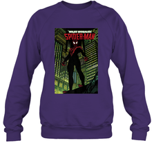 Marvel Miles Morales_ Spider Man Comic Cover Crewneck Sweatshirt Crewneck Sweatshirt - skytshirtshop