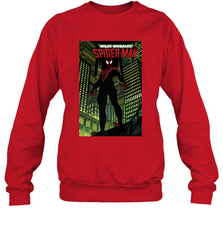 Marvel Miles Morales_ Spider Man Comic Cover Crewneck Sweatshirt Crewneck Sweatshirt - skytshirtshop