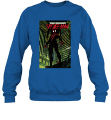 Marvel Miles Morales_ Spider Man Comic Cover Crewneck Sweatshirt Crewneck Sweatshirt - skytshirtshop