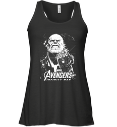 Marvel Infinity War Thanos Unicolor Stamp Women's Racerback Tank