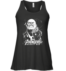 Marvel Infinity War Thanos Unicolor Stamp Women's Racerback Tank Women's Racerback Tank - skytshirtshop