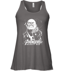 Marvel Infinity War Thanos Unicolor Stamp Women's Racerback Tank Women's Racerback Tank - skytshirtshop