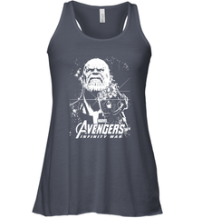 Marvel Infinity War Thanos Unicolor Stamp Women's Racerback Tank Women's Racerback Tank - skytshirtshop