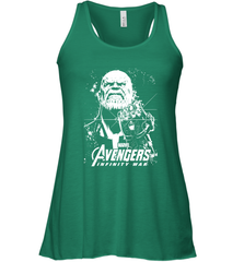 Marvel Infinity War Thanos Unicolor Stamp Women's Racerback Tank Women's Racerback Tank - skytshirtshop