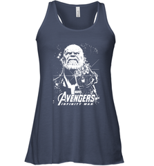 Marvel Infinity War Thanos Unicolor Stamp Women's Racerback Tank Women's Racerback Tank - skytshirtshop
