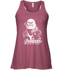 Marvel Infinity War Thanos Unicolor Stamp Women's Racerback Tank Women's Racerback Tank - skytshirtshop