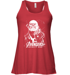 Marvel Infinity War Thanos Unicolor Stamp Women's Racerback Tank