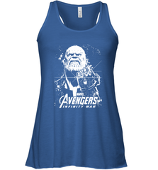 Marvel Infinity War Thanos Unicolor Stamp Women's Racerback Tank Women's Racerback Tank - skytshirtshop