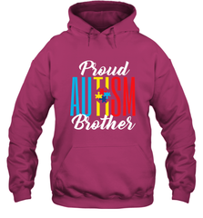 Proud Autism Brother Awareness Support Premium T Shirt Hooded Sweatshirt Hooded Sweatshirt - skytshirtshop