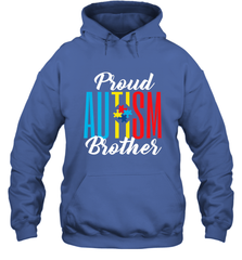 Proud Autism Brother Awareness Support Premium T Shirt Hooded Sweatshirt Hooded Sweatshirt - skytshirtshop