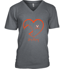 Virginia Cavaliers Football Inside Heart  Team Men's V-Neck Men's V-Neck - skytshirtshop