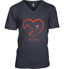 Virginia Cavaliers Football Inside Heart  Team Men's V-Neck Men's V-Neck - skytshirtshop