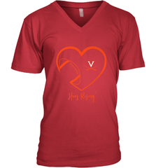 Virginia Cavaliers Football Inside Heart  Team Men's V-Neck Men's V-Neck - skytshirtshop