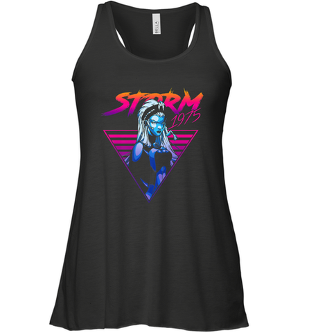 Marvel X Men Storm 80's Neon Retro Triangle Women's Racerback Tank Women's Racerback Tank / Black / XS Women's Racerback Tank - skytshirtshop