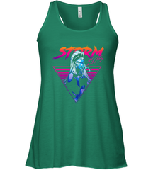 Marvel X Men Storm 80's Neon Retro Triangle Women's Racerback Tank Women's Racerback Tank - skytshirtshop