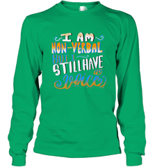 Special Needs NonVerbal Autism Awesome Long Sleeve T-Shirt Long Sleeve T-Shirt - skytshirtshop