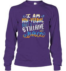 Special Needs NonVerbal Autism Awesome Long Sleeve T-Shirt Long Sleeve T-Shirt - skytshirtshop