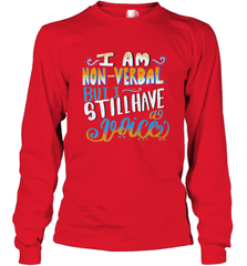 Special Needs NonVerbal Autism Awesome Long Sleeve T-Shirt Long Sleeve T-Shirt - skytshirtshop