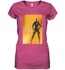 Marvel Studios 10 Years Black Widow Poster Women's V-Neck T-Shirt Women's V-Neck T-Shirt - skytshirtshop