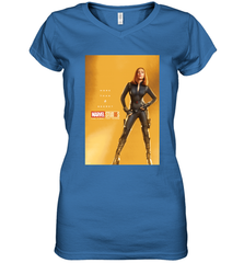 Marvel Studios 10 Years Black Widow Poster Women's V-Neck T-Shirt Women's V-Neck T-Shirt - skytshirtshop