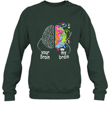 Neurodiversity brain Gift idea for Dyslexia ADHD Autism ASD Crewneck Sweatshirt Crewneck Sweatshirt - skytshirtshop