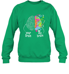 Neurodiversity brain Gift idea for Dyslexia ADHD Autism ASD Crewneck Sweatshirt Crewneck Sweatshirt - skytshirtshop