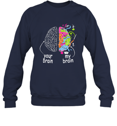 Neurodiversity brain Gift idea for Dyslexia ADHD Autism ASD Crewneck Sweatshirt