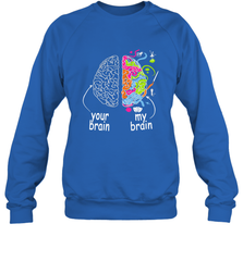 Neurodiversity brain Gift idea for Dyslexia ADHD Autism ASD Crewneck Sweatshirt Crewneck Sweatshirt - skytshirtshop