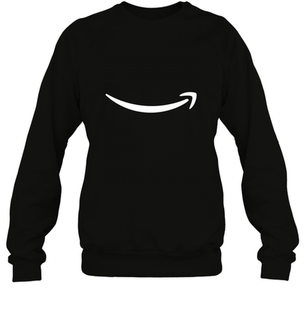 Smile Shirt  White Logo Crewneck Sweatshirt Crewneck Sweatshirt / Black / S Crewneck Sweatshirt - skytshirtshop