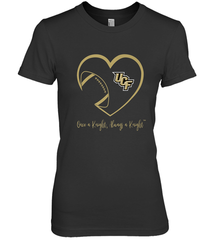 UCF Knights Football Inside Heart  Team  Apparel Women's Premium T-Shirt Women's Premium T-Shirt / Black / XS Women's Premium T-Shirt - skytshirtshop