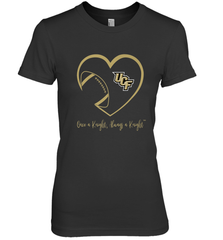 UCF Knights Football Inside Heart  Team  Apparel Women's Premium T-Shirt Women's Premium T-Shirt - skytshirtshop