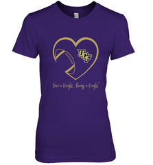 UCF Knights Football Inside Heart  Team  Apparel Women's Premium T-Shirt Women's Premium T-Shirt - skytshirtshop