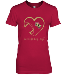 UCF Knights Football Inside Heart  Team  Apparel Women's Premium T-Shirt Women's Premium T-Shirt - skytshirtshop