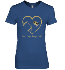 UCF Knights Football Inside Heart  Team  Apparel Women's Premium T-Shirt Women's Premium T-Shirt - skytshirtshop