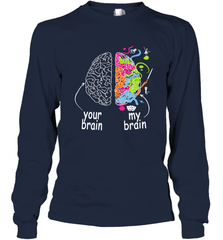 Neurodiversity brain Gift idea for Dyslexia ADHD Autism ASD Long Sleeve T-Shirt Long Sleeve T-Shirt - skytshirtshop