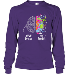 Neurodiversity brain Gift idea for Dyslexia ADHD Autism ASD Long Sleeve T-Shirt Long Sleeve T-Shirt - skytshirtshop