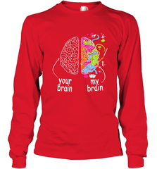 Neurodiversity brain Gift idea for Dyslexia ADHD Autism ASD Long Sleeve T-Shirt Long Sleeve T-Shirt - skytshirtshop