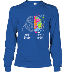 Neurodiversity brain Gift idea for Dyslexia ADHD Autism ASD Long Sleeve T-Shirt Long Sleeve T-Shirt - skytshirtshop