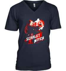 Marvel Infinity War Scarlet Witch Red Splat Men's V-Neck Men's V-Neck - skytshirtshop