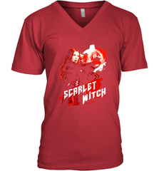 Marvel Infinity War Scarlet Witch Red Splat Men's V-Neck Men's V-Neck - skytshirtshop
