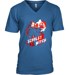 Marvel Infinity War Scarlet Witch Red Splat Men's V-Neck Men's V-Neck - skytshirtshop
